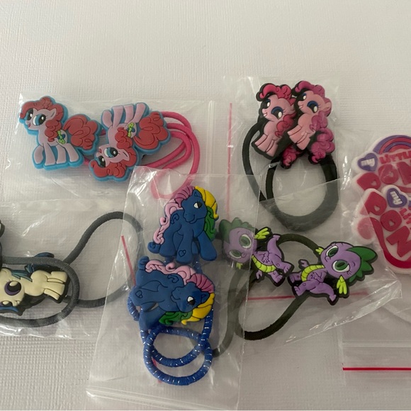 My Little Pony Hair Elastics 6 pair lot - Picture 2 of 3
